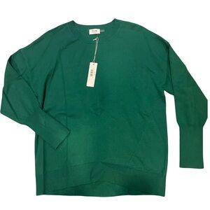 NWT Blu Ivy Green Dolman Sleeve Pullover Sweater M/L